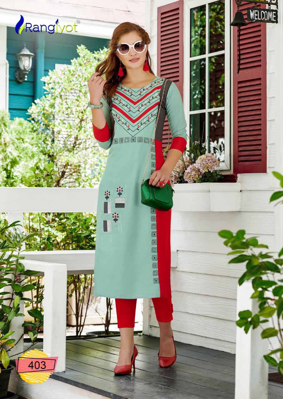 Rang Jyot Keshvi Vol-4 Print Embroidery Kurti Rang Jyot Keshvi Vol-4 Print Embroidery Kurti